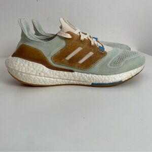 Adidas Ultra Boost 22 Running Shoes Men’s 8.5 Nature Linen Green Sneakers
